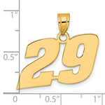 Load image into Gallery viewer, 14K Yellow Gold Polished Block Number Pendant

