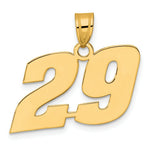 Load image into Gallery viewer, 14K Yellow Gold Polished Block Number Pendant
