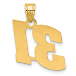 Load image into Gallery viewer, 14K Yellow Gold Polished Block Number Pendant
