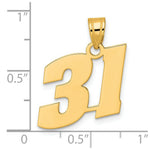 Load image into Gallery viewer, 14K Yellow Gold Polished Block Number Pendant
