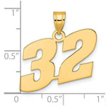 Load image into Gallery viewer, 14K Yellow Gold Polished Block Number Pendant
