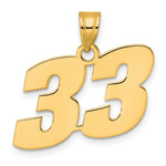 Load image into Gallery viewer, 14K Yellow Gold Polished Block Number Pendant
