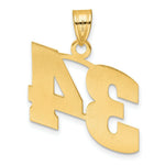 Load image into Gallery viewer, 14K Yellow Gold Polished Block Number Pendant
