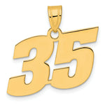 Load image into Gallery viewer, 14K Yellow Gold Polished Block Number Pendant
