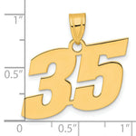 Load image into Gallery viewer, 14K Yellow Gold Polished Block Number Pendant
