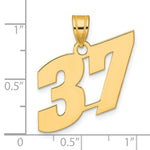 Load image into Gallery viewer, 14K Yellow Gold Polished Block Number Pendant
