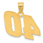 Load image into Gallery viewer, 14K Yellow Gold Polished Block Number Pendant
