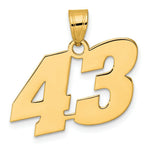 Load image into Gallery viewer, 14K Yellow Gold Polished Block Number Pendant
