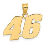 Load image into Gallery viewer, 14K Yellow Gold Polished Block Number Pendant
