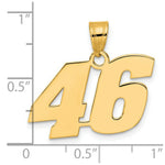 Load image into Gallery viewer, 14K Yellow Gold Polished Block Number Pendant
