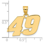 Load image into Gallery viewer, 14K Yellow Gold Polished Block Number Pendant
