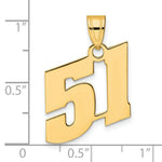 Load image into Gallery viewer, 14K Yellow Gold Polished Block Number Pendant
