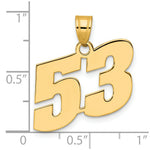 Load image into Gallery viewer, 14K Yellow Gold Polished Block Number Pendant
