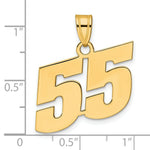 Load image into Gallery viewer, 14K Yellow Gold Polished Block Number Pendant
