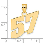 Load image into Gallery viewer, 14K Yellow Gold Polished Block Number Pendant
