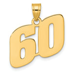 Load image into Gallery viewer, 14K Yellow Gold Polished Block Number Pendant
