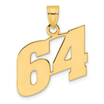 Load image into Gallery viewer, 14K Yellow Gold Polished Block Number Pendant

