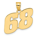 Load image into Gallery viewer, 14K Yellow Gold Polished Block Number Pendant
