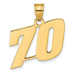 Load image into Gallery viewer, 14K Yellow Gold Polished Block Number Pendant
