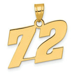 Load image into Gallery viewer, 14K Yellow Gold Polished Block Number Pendant
