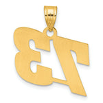 Load image into Gallery viewer, 14K Yellow Gold Polished Block Number Pendant

