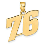 Load image into Gallery viewer, 14K Yellow Gold Polished Block Number Pendant
