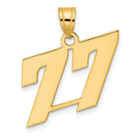 Load image into Gallery viewer, 14K Yellow Gold Polished Block Number Pendant
