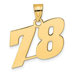 Load image into Gallery viewer, 14K Yellow Gold Polished Block Number Pendant
