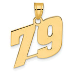 Load image into Gallery viewer, 14K Yellow Gold Polished Block Number Pendant

