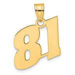 Load image into Gallery viewer, 14K Yellow Gold Polished Block Number Pendant
