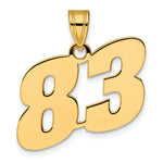 Load image into Gallery viewer, 14K Yellow Gold Polished Block Number Pendant
