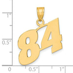 Load image into Gallery viewer, 14K Yellow Gold Polished Block Number Pendant
