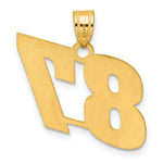 Load image into Gallery viewer, 14K Yellow Gold Polished Block Number Pendant
