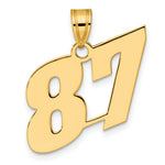 Load image into Gallery viewer, 14K Yellow Gold Polished Block Number Pendant
