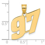 Load image into Gallery viewer, 14K Yellow Gold Polished Block Number Pendant
