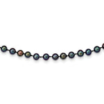 Load image into Gallery viewer, 14K Yellow Gold 5-6mm Black Freshwater Cultured Near Round Pearl Necklace
