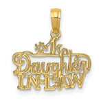 Load image into Gallery viewer, 14K Yellow Gold #1 Daughter-in-Law Charm Pendant
