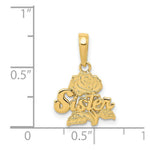 Load image into Gallery viewer, 14K Yellow Gold Sister Rose Pendant
