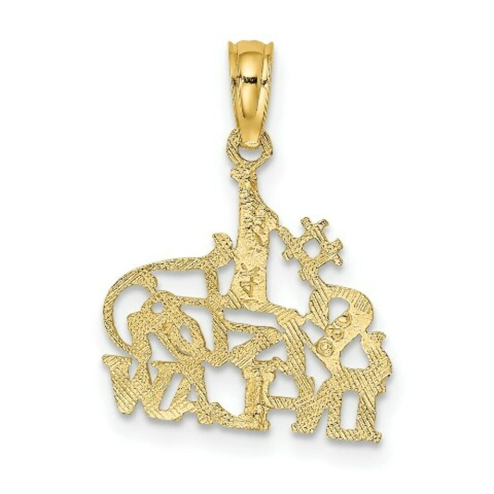 14K Yellow Gold #1 Sister-in-Law Charm Pendant
