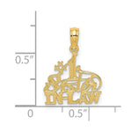 Load image into Gallery viewer, 14K Yellow Gold #1 Sister-in-Law Charm Pendant
