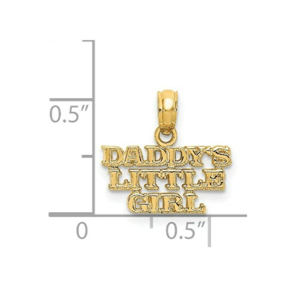 14K Yellow Gold Daddy's Little Girl Charm Pendant