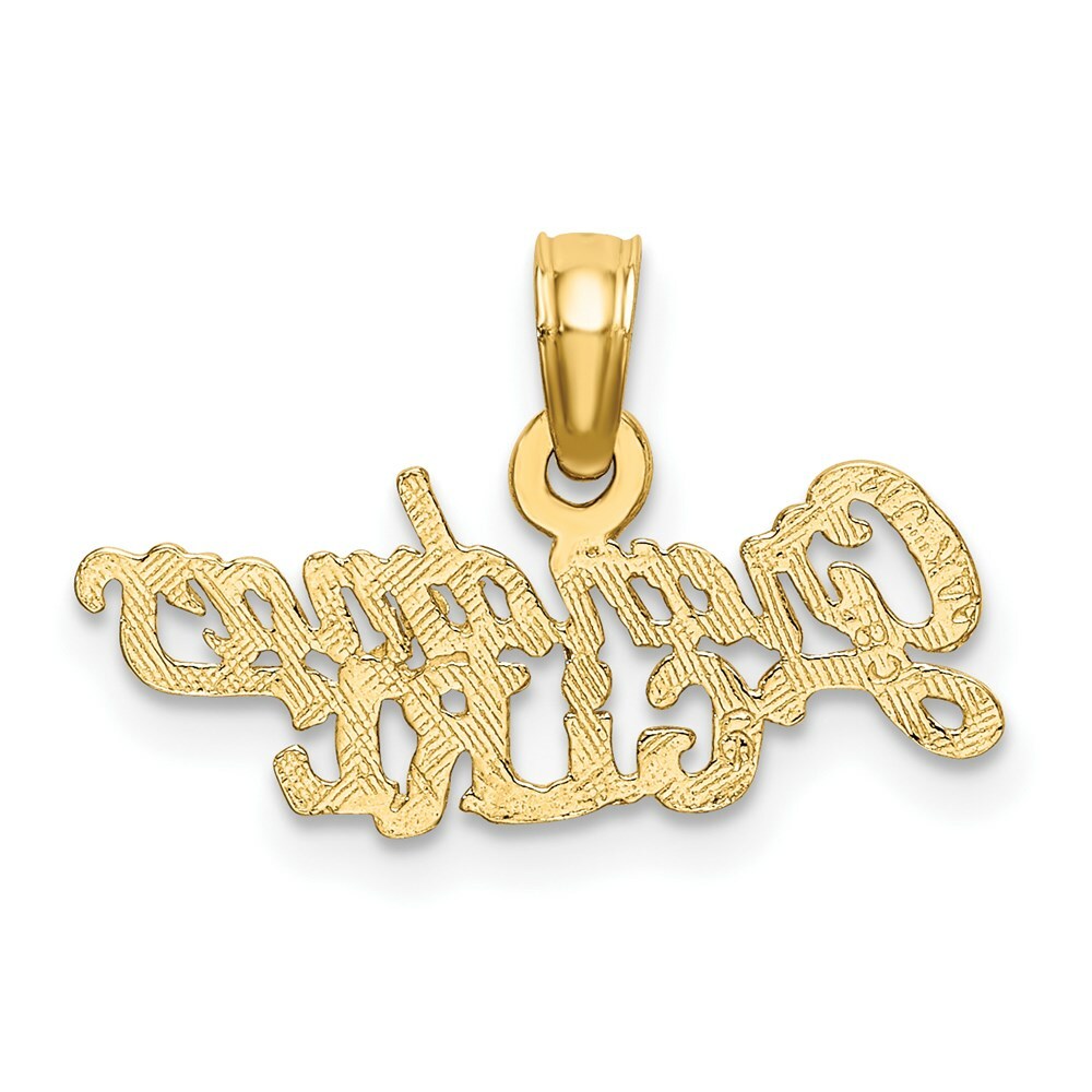 14K Yellow Gold Grandma's Girl Charm Pendant