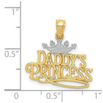Load image into Gallery viewer, 14K Yellow Gold and Rhodium Daddys Princess Pendant
