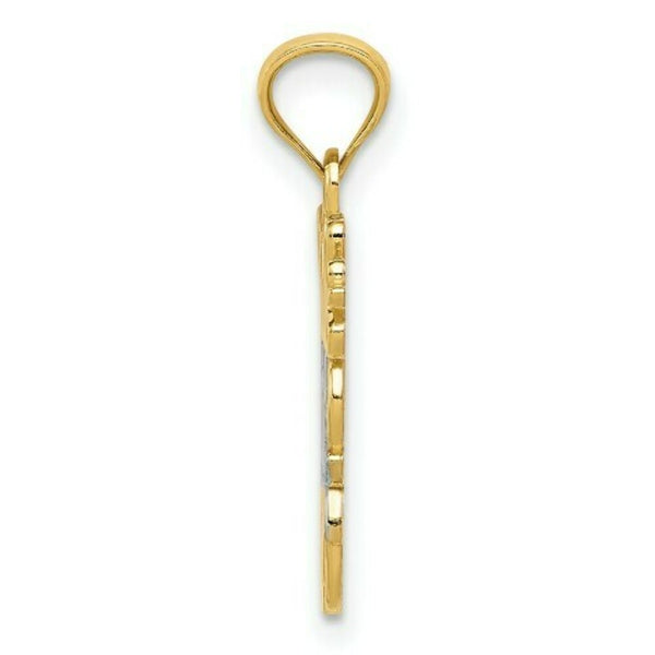 14K Two-tone Gold Daddys Little Girl Pendant