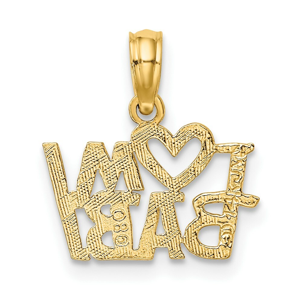 14K Yellow Gold I Heart My Baby Charm Pendant