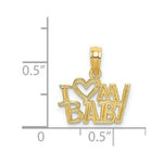 Load image into Gallery viewer, 14K Yellow Gold I Heart My Baby Charm Pendant
