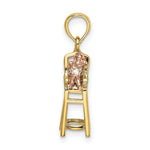 Load image into Gallery viewer, 14K Two-Tone Gold High Chair With Baby Charm Pendant
