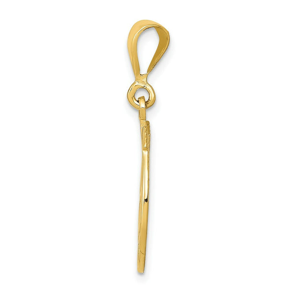 14K Yellow Gold Good Luck Clover Pendant