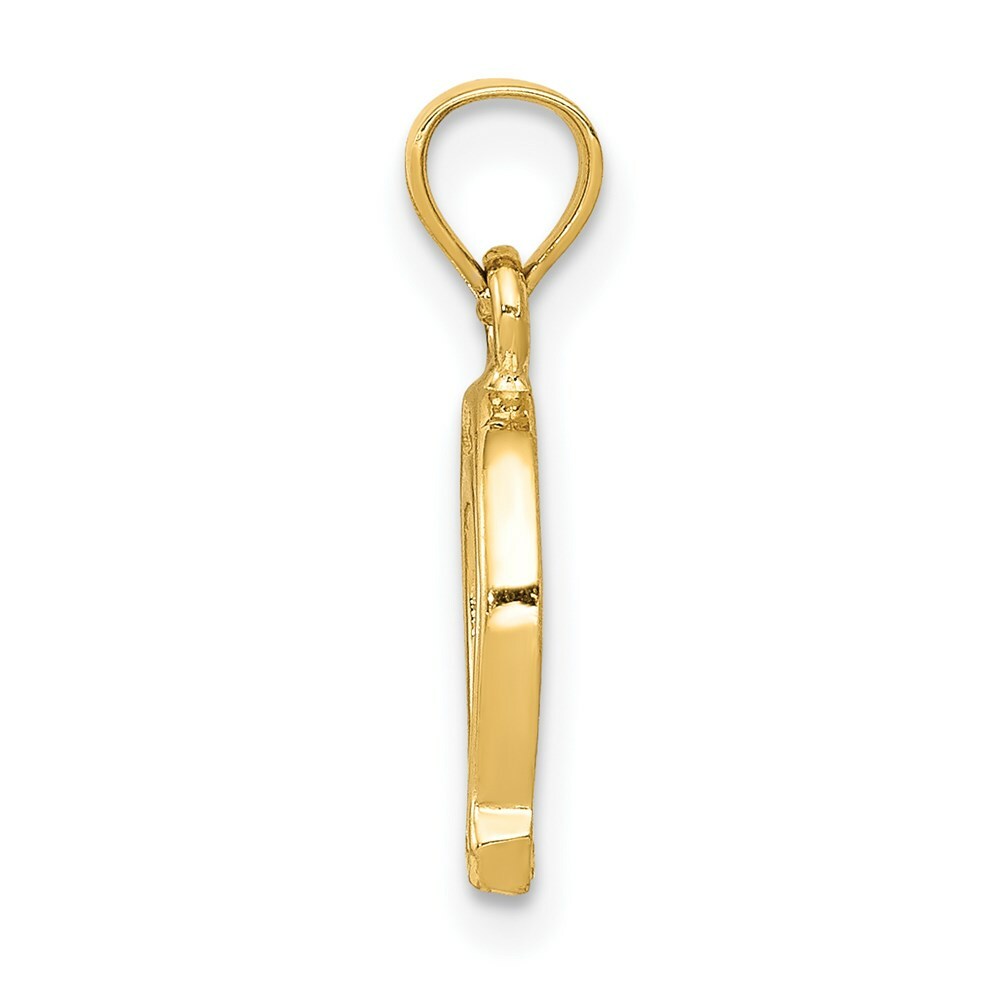 14K Yellow Gold Horse Shoe Pendant