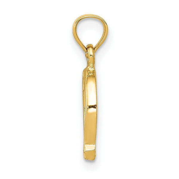14K Yellow Gold Horse Shoe Pendant